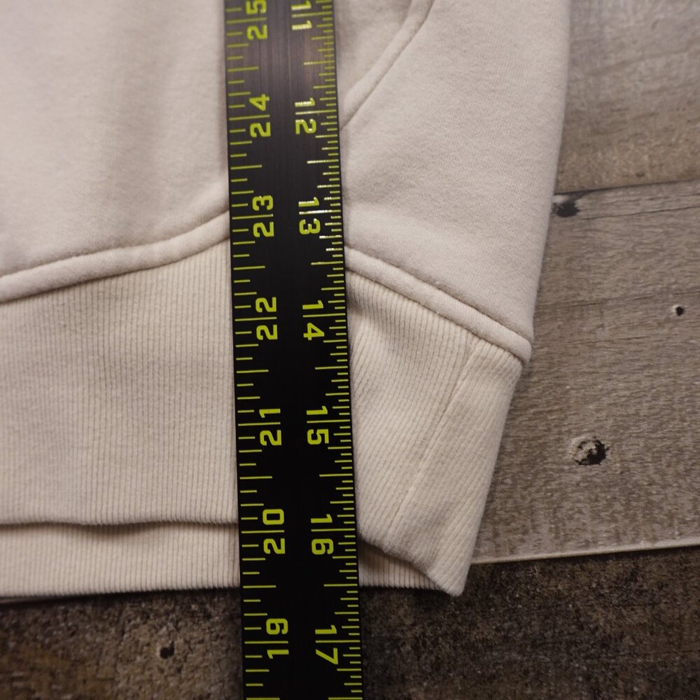 Athleta Girl All Day Half Zip Hoodie XL (14) Bone Cropped Cozy Pullover - Picture 4 of 12